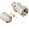 F plug 75 Ω, Belden 1694A, Belden 4694R, Belden 9248, crimp connection, straight, 222194