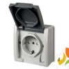 AQUANT IP55 Gniazdo pojedyncze z uziemieniem schuko szare 1244-10 EPN