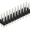 Pin header, 20 pole, pitch 2.54 mm, straight, black, 10055046