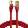 Patch cable, RJ45 plug, straight to RJ45 plug, straight, Cat 6A, S/FTP, LSZH, 0.25 m, red, MK7001.0,25R