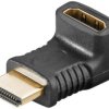 Adapter HDMI™ kątowy 90 pionowy, 8K @ 60 Hz, pozłacany, 65744