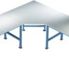 Manuflex AU0042.5007 Element pięcioramienna z płytą linoleum, do głębokości stołu = 800 mm brilliant blue (ral 5007)