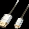 41678 Cromo Line HDMI cable, HDMI A/D, slim, 4K60 Hz, 3 m