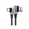 Złącze USB-C 3.1 - USB-C kątowy Quick Charge 3.0V 3A 0,5m szary UGREEN / US176 20855