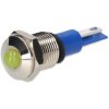 R-TECH 656922 Panel Indicator 10mm Domed 12V Yel Nickel Brass