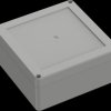 6U07141406017 Industrial housing, 134.7 x 134.7 x 60.1mm, IP65, light gray