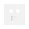 Pokrywa gniazda antenowego R/TV-SAT + RJ45, biały mat