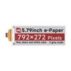 Wyświetlacz e-Paper 5,79" 792x272 czarno-czerwono-biały SPI - Waveshare 26844