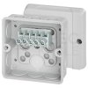 Puszka instalacyjna DE 9325 Z z zaciskami 88x88x50mm hermetyczna IP55 bezhalogenowa LSOH szara HENSEL