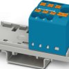Distribution block, push-in connection, 0.5-10 mm², 40 A, 8 kV, blue, 1221457