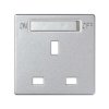 Simon 82 Pokrywa do gniazda standard brytyjski z wyłącznikiem aluminium 8200046-093