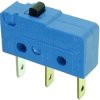 Subminiature snap-action switch, On-On, plug-in connection, pin plunger, 1.5 N, 6 (2) A/250 VAC, IP40, 1050.1102
