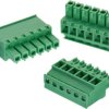 Socket header, 3 pole, pitch 3.81 mm, straight, green, 691363310003