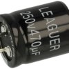 Kondensator; SNAP-IN; elektrolityczny; 470uF; 250V; LHS; KE 470250/25x30Lt; 20%; fi 25x30mm; 10mm; przewlekany (THT); luzem; -25