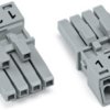 Socket, 4 pole, push-in, 1.5 mm², gray, 890-244