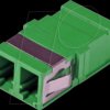 53519.1 Fiber coupling, LC duplex, singlemode, green