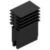 Extruded heatsink, (L x W x H) 25 x 16.5 x 40 mm, 4.1 to 1.27 K/W, black anodized, SK 681 25 SA