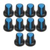 Gałka Do Potencjometru Oś 6mm Wys 17mm Pokrętło Niebieskie 10 szt