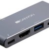 Stacja dokująca Thunderbolt™ 3 Canyon CNS-TDS05DG zasilanie USB-C®, zintegrowany czytnik kart
