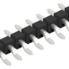 Pin header, 8 pole, pitch 2.54 mm, straight, black, 10080356