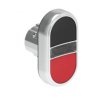 Metalowy przycisk fi22mm 2 klawiszowy samoczynny powrót 2 kryte, podświetlany Czarny-Czerwony LPSBL7112