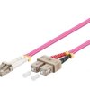 Kabel światłowodowy LC (UPC) / SC (UPC) Multimode (OM4) Fiolet 2m
