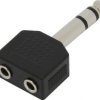 Rozdzielacz Jack stereo wtyk 6.3 - 2x gniazdo 3.5
