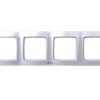 Karo Ramka Poczwórna Do Łączników Ip44 Srebrny Perłowy Rh-4S/43
