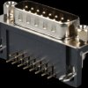 D-SUB plug, 15-pin, angled, RM 9.4