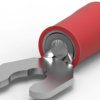 Insulated forked cable lug, 0.3-1.42 mm², AWG 22 to 16, M4, red, 52930-3