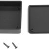 ABS miniature enclosure, (L x W x H) 60 x 60 x 20 mm, black (RAL 9004), IP54, 1551TBK