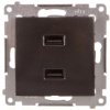 Simon 54 Ładowarka 2xUSB 2.1A 5V/DC antracyt DC2USB.01/48