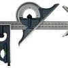 Zestawy kątowników, typ: Kątomierz nastawny kombinowany, dł.: 300mm, podziałka: 0.5 mm, 1 mm, Stal