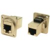 Cliff CP30222SM3 FTP Cat6 RJ45-RJ45 feedthrough connector, shielded, metal frame