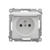 SIMON 55 Gniazdo pojedyncze z uziemieniem szybkozłącza IP44 bez uszczelki klapka w kolorze jasnoszary mat TGZ1BCUZ.01/114 KONTAK