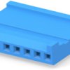 Socket housing, 8 pole, pitch 2.54 mm, straight, blue, 281838-8