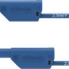 Schützinger VSFK 8500 / 2.5 / 100 / BL Przewód pomiarowy bezpieczny złącze męskie 4 mm złącze męskie 4 mm 100.00 cm nieb