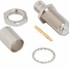 F panel socket 75 Ω, RG-6, crimp connection, straight, 222161