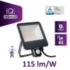 Projektor z czujnikiem IQ-LED FL-30W-NW-SE 3450lm 4000K barwa neutralna IP65 5 lat gwar. TUV czarny 33887