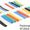 86279 Heat shrink tube set 50 pieces assorted colours