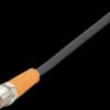 Sensor actuator cable, M8 cable plug, straight, A to open end, 3 pole, 4 m, PUR, black, 3 A, EVC819