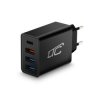 Ładowarka sieciowa 3xUSB LTC 36W Czarna LXQC20, 36W+20W PD+QC 3.0