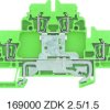 Multi level terminal block, spring balancer connection, 0.5-2.5 mm², 20 A, 6 kV, yellow/green, 1690000000