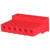 Socket header, 6 pole, pitch 3.96 mm, straight, red, 3-640433-6