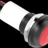 Pushbutton, 1 pole, red, illuminated  (red), 0.12 A/125 VAC, 0.2 A/50 VDC, 13.6 mm, IP68, 2329388-7