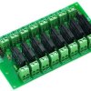 ELECTRONICS-SALON DC24V 8 Channels DC-AC 2Amp G3MB-202P Solid State Relay SSR Module Board.