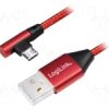 KAB120AC.003KK Kabel wtyk USB A i wtyk mikro C kątowy, długość 0.3m