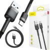 KABEL USB-A - USB-C Baseus Cafule CATKLF-BG1 100cm 3A QC 3.0 CZARNO-SZARY W NYLONOWYM OPLOCIE