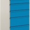 Manuflex LS1042.5012 Szafka narzędziowa BASETEC stacjonarna, wysokość użytkowa 900 mm z 6 szufladami, w kolorze niebiesk