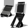 R-Go Riser Duo; stojaki na tablety i stojaki na laptopy; nastawny; czarny
